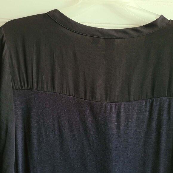 Dolan Shirt Womens Medium Relaxed V Neck Tunic Hi Low Button Anthropologie - Picture 6 of 12